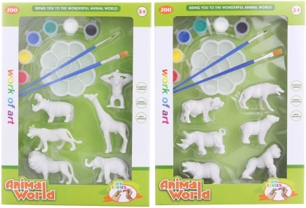 Safari-Ausmaltiere – Kreativset für Kinder