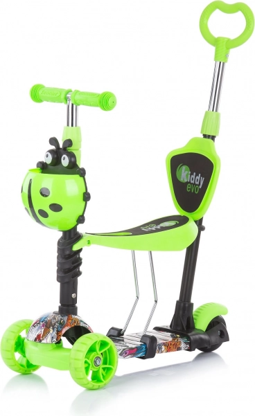 Scooter with Parent Handle Kiddy Evo 3-in-1 – Green