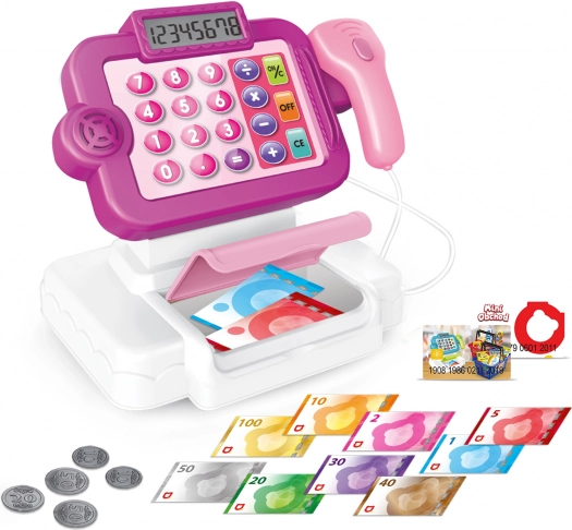 Children's Electronic Cash Register Mini Store - Pink