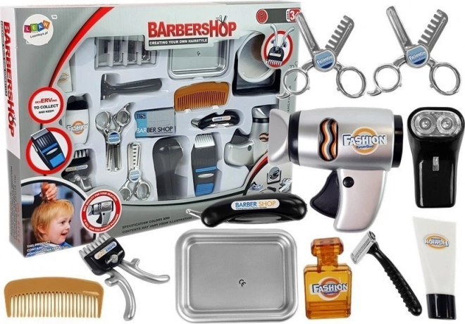 Kinderkappersset – zilver