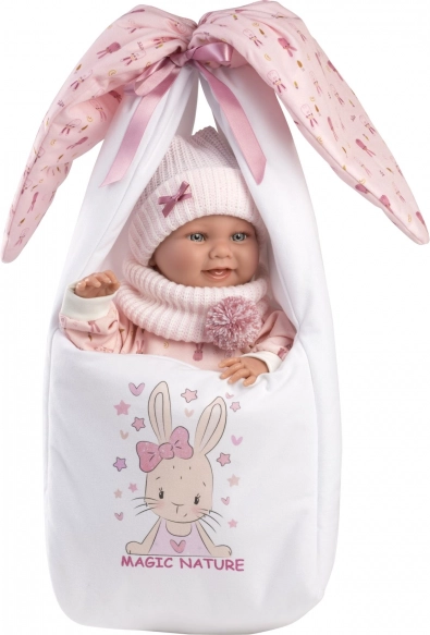 Llorens New Born meisje – realistische babypop met volledig vinyllichaam 40 cm