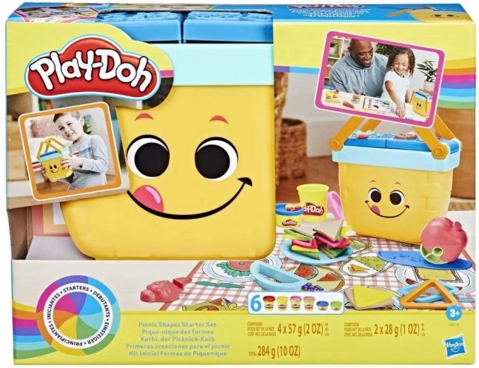 Play-Doh Starters Picnic and Shape Learning – Creative Set with Basket