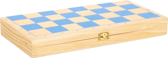 Wooden chess for children small foot – folding set with colorful pieces