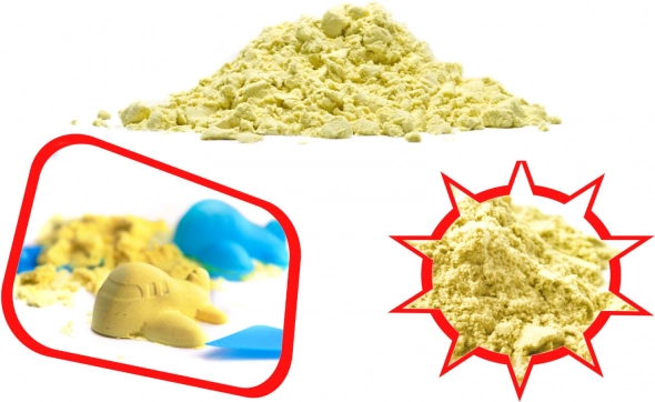 Magical kinetic sand for kids 1 kg – Yellow