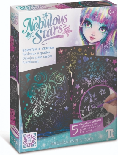 Nebulous Stars scratch art creative set – 5 boards