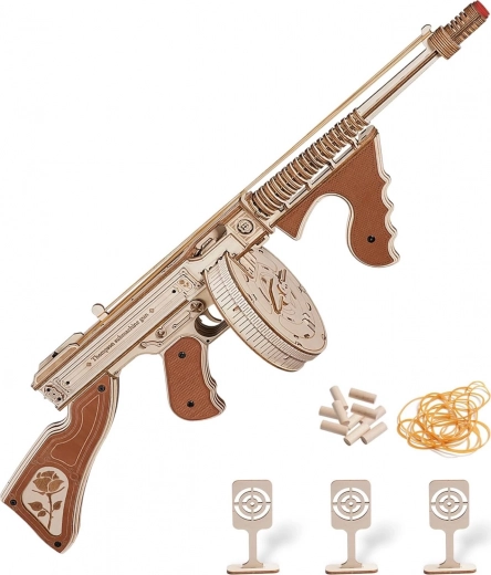RoboTime 3D Holzmechanik-Bausatz Maschinenpistole THOMPSON