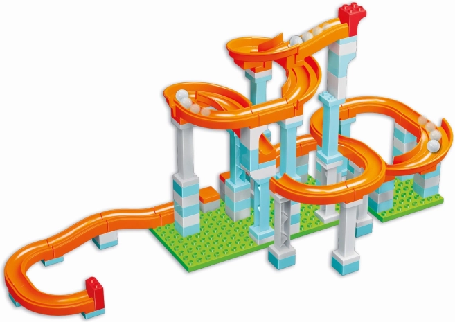 Androni UNICO plus marble run – large 128-piece building set