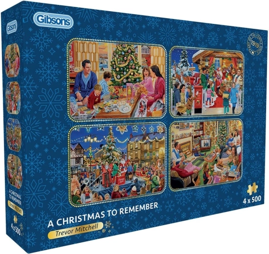Gibsons Puzzle Unforgettable Christmas 4×500 pieces