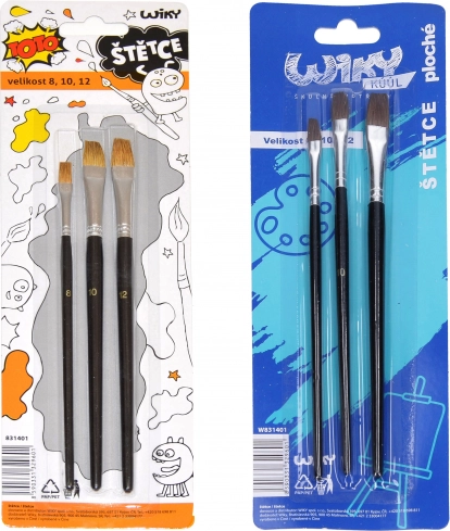 Set of Flat Brushes, 3 pcs