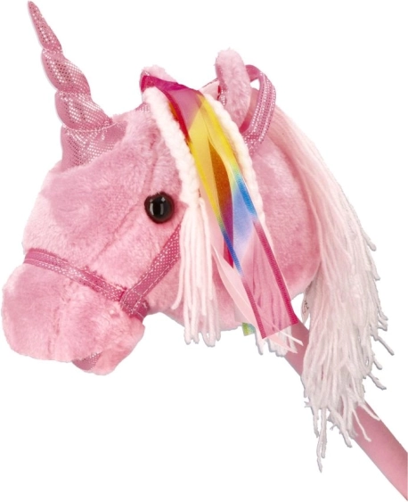 Riding Unicorn on a Stick Rosa
