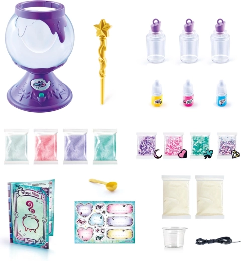 Zlata palčka in stekleničke za okoli vratu