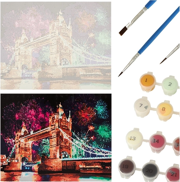 Painting by Numbers – Bridge with Fireworks
