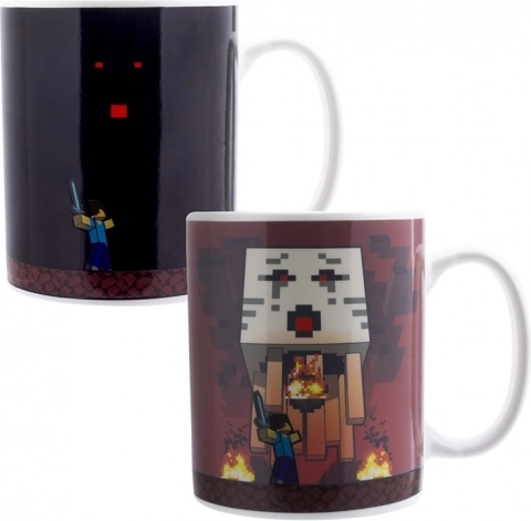Színt változtató MINECRAFT Nether bögre, 300 ml