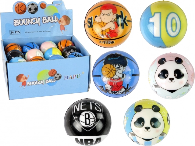 Colorful Ball with Panda Illustration for Children 7 cm