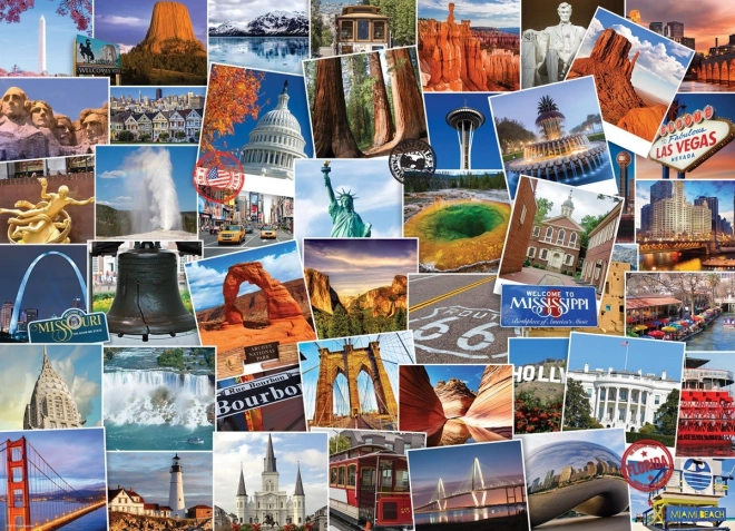 Puzzle EUROGRAPHICS Globetrotter USA 1000 pieces