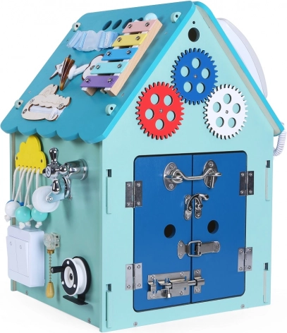 Aktivnostna tabla hišica za otroke 2Kids Toys – Modra