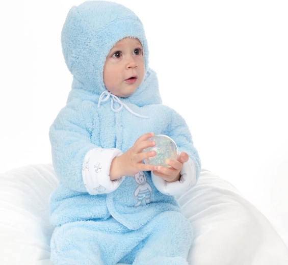 Hood with ears and warm mittens