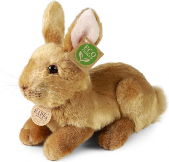 Brown plush bunny 23 cm eco-friendly