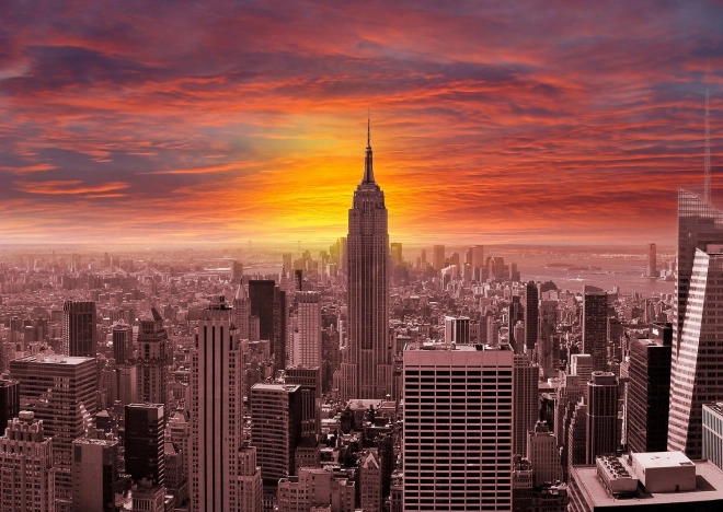 Enjoy Puzzle Sunset over the New York Panorama 1000 Pieces
