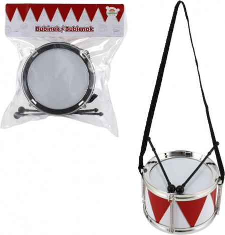 Plastic Drum 16 × 10 cm with Strap and Drumsticks
