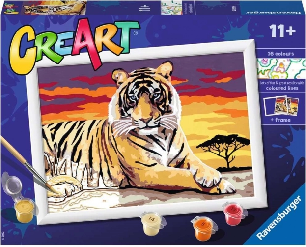 Painting by Numbers Majestic Tiger 24x18 cm