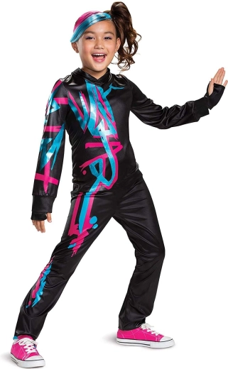 Teljes testet fedő design kapucnival és feltűnő grafikával