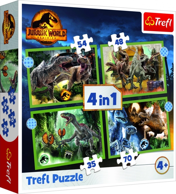 Puzzle 4-en-1 dinosaures dangereux Jurassic World