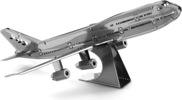 METAL EARTH 3D puzzle Passenger Airplane Boeing 747