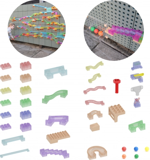 Masterkidz building set STEM board for marble run 209 pieces