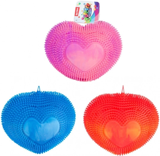Knijpbaar hartje puffer – antistress speelgoed van zacht siliconen 18 cm