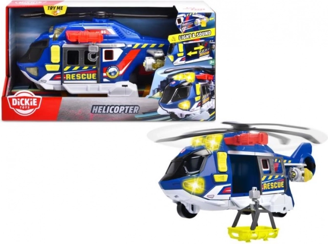 Hélicoptère de secours avec lumière et son