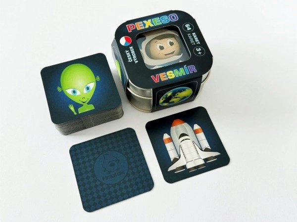memory game Space in a tin box, 64 cards