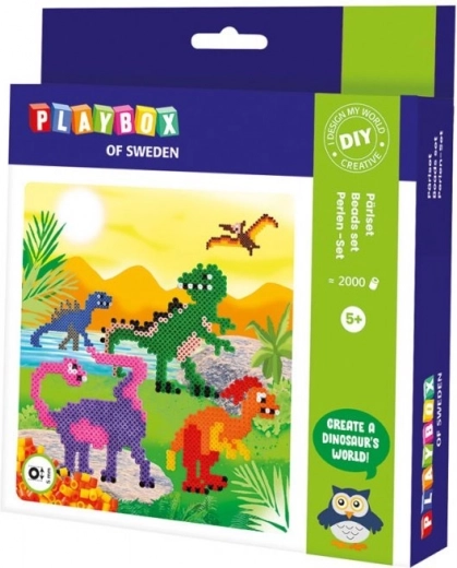 Iron-on Beads Set Dinosaurs 2000 pcs PLAYBOX