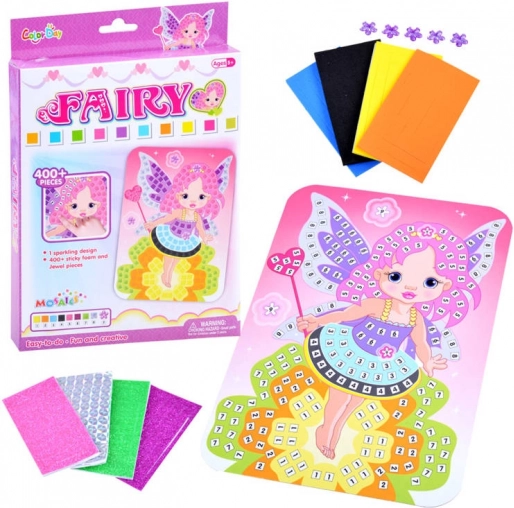 creative foam mosaic fairy – sticker cutout