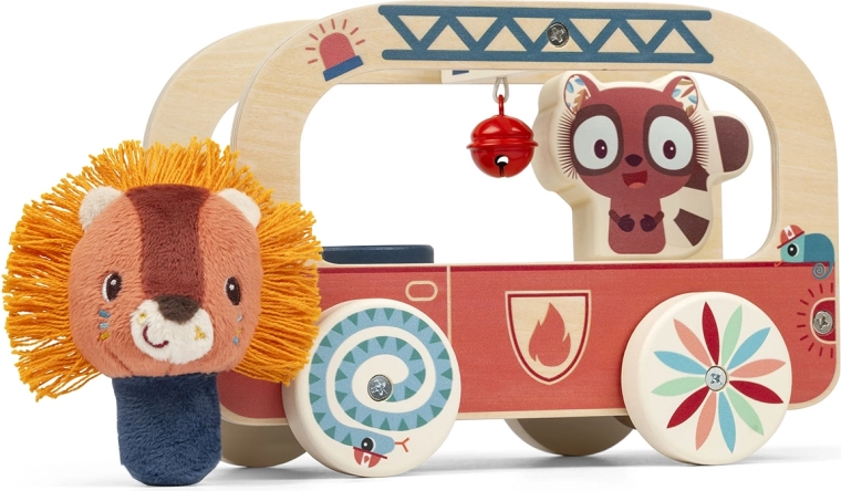 Plush lion for tactile sensations