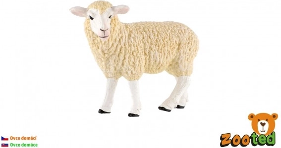 Plastic Figure of Domestic Sheep 8cm