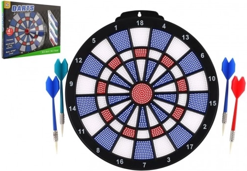 Cible électronique en plastique avec 4 fléchettes, diamètre 28 cm