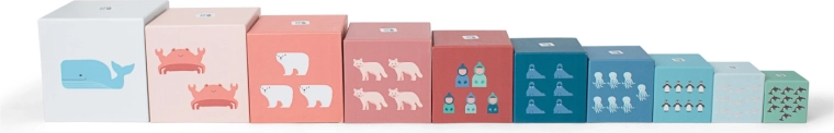 Stacking Blocks with Numbers and Animals, Cardboard