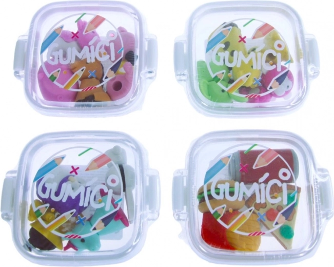 Shaped Mini Erasers – Set of 4