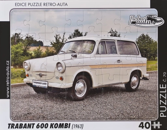 Retro Cars Puzzle Trabant 600 Kombi 40 pieces