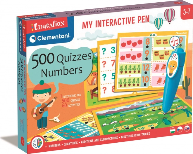 Clementoni Educational Game: My Interactive Pen 500 Quizzes – Numbers