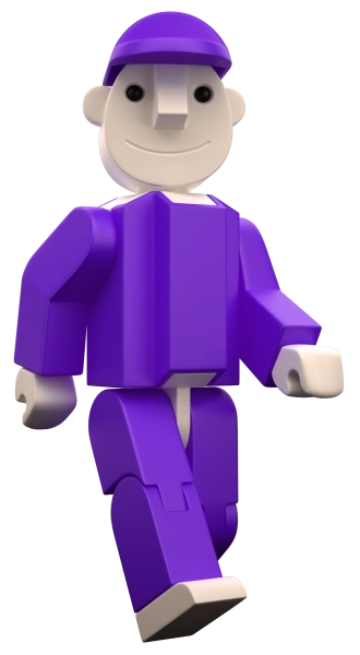 Lot de figurines Seváček violet SEVA – grand et petit