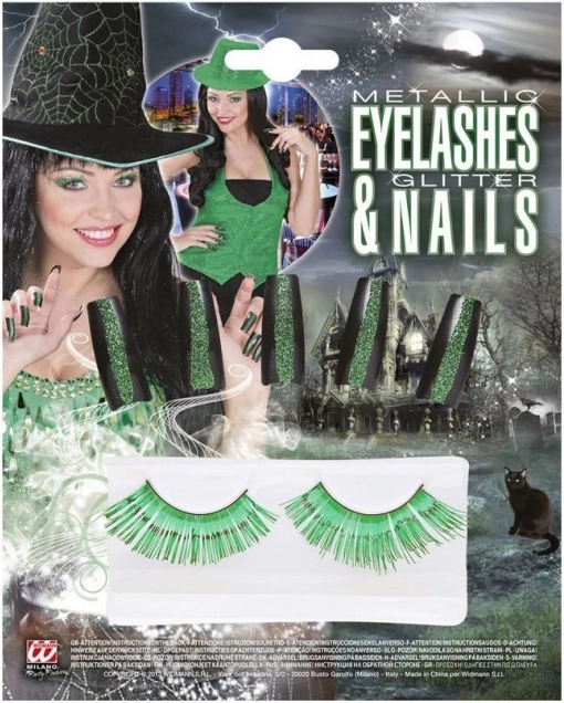 Set heksen nagels en wimpers