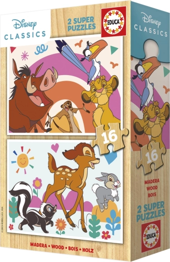 Wooden Puzzle The Lion King and Bambi by Educa