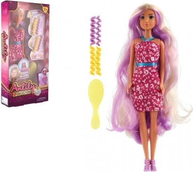 Poupée Anlily avec de longs cheveux et accessoires