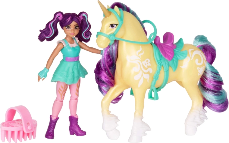 Unicorn Leaf with colorful mane and saddle