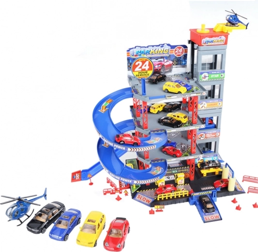 Woopie viacposchodové parkovisko s umývačkou, výťahom a helikoptérou