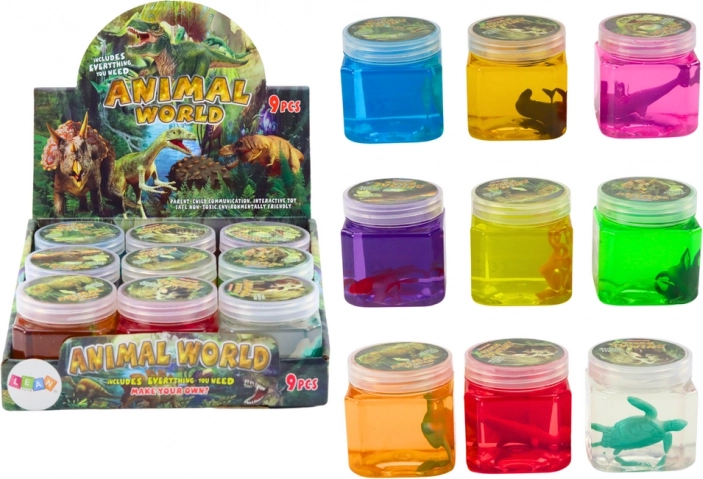 Glutek Slime se zvířecími figurkami 150 g různých barev