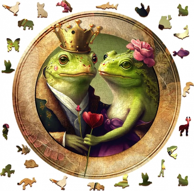 Wooden Puzzle Love and Frogs 505 Pieces