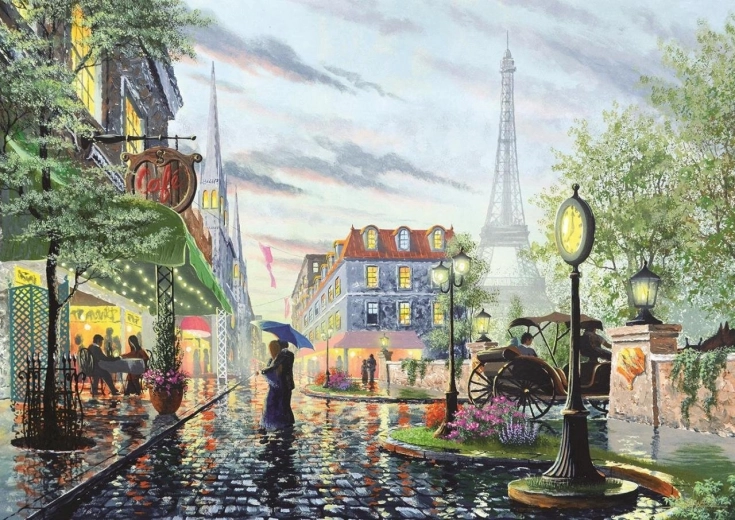 Puzzle Summer Rain in Paris 2000 Pieces